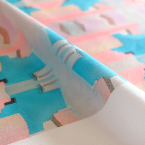 Muralla Roja Coral Blue Cotton